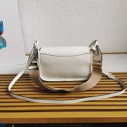 Fortok Prada White Leather Shoulder Bag 24x15x8CM  - 4