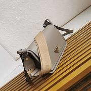 Fortok Prada Taupe Leather Shoulder Bag 24x15x8CM  - 4
