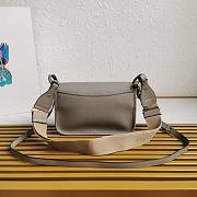 Fortok Prada Taupe Leather Shoulder Bag 24x15x8CM  - 2