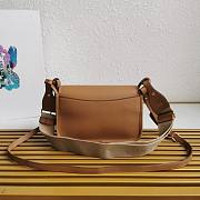 Fortok Prada Brown Leather Shoulder Bag 24x15x8CM  - 3