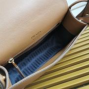 Fortok Prada Brown Leather Shoulder Bag 24x15x8CM  - 2