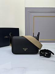 Fortok Prada Black Leather Shoulder Bag 24x15x8CM  - 1