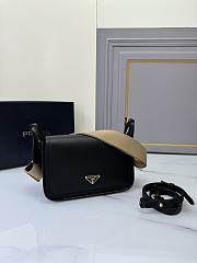 Fortok Prada Black Leather Shoulder Bag 24x15x8CM  - 6