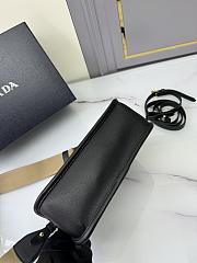 Fortok Prada Black Leather Shoulder Bag 24x15x8CM  - 4
