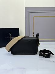 Fortok Prada Black Leather Shoulder Bag 24x15x8CM  - 5