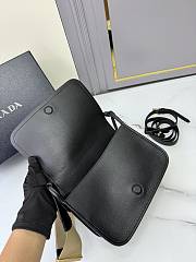 Fortok Prada Black Leather Shoulder Bag 24x15x8CM  - 2