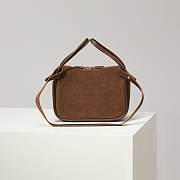 Fortok Prada Suede Darling 2024 brown shoulder bag 25x18x10cm - 6