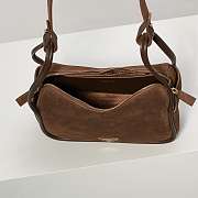 Fortok Prada Suede Darling 2024 brown shoulder bag 25x18x10cm - 4
