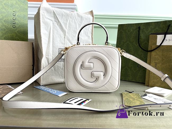 Fortok Gucci Blondie Top Handle Bag White 17x15x9cm - 1