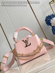 Fortok Louis Vuitton Capucines Mini bag in pink Taurillon 14 x 8 x 21cm - 1