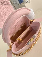 Fortok Louis Vuitton Capucines Mini bag in pink Taurillon 14 x 8 x 21cm - 3