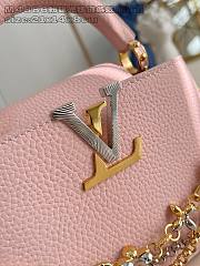 Fortok Louis Vuitton Capucines Mini bag in pink Taurillon 14 x 8 x 21cm - 5
