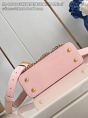 Fortok Louis Vuitton Capucines Mini bag in pink Taurillon 14 x 8 x 21cm - 6