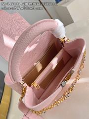 Fortok Louis Vuitton Capucines bag in pink Taurillon 27 x 17.3 x 9cm  - 4