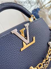 Fortok Louis Vuitton Capucines Mini bag in Navy Blue Taurillon 14 x 8 x 21cm - 2