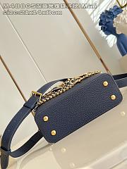 Fortok Louis Vuitton Capucines Mini bag in Navy Blue Taurillon 14 x 8 x 21cm - 3