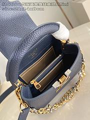 Fortok Louis Vuitton Capucines Mini bag in Navy Blue Taurillon 14 x 8 x 21cm - 4