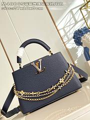 Fortok Louis Vuitton Capucines bag in Navy Blue Taurillon 27 x 17.3 x 9cm - 1
