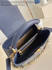 Fortok Louis Vuitton Capucines bag in Navy Blue Taurillon 27 x 17.3 x 9cm - 4