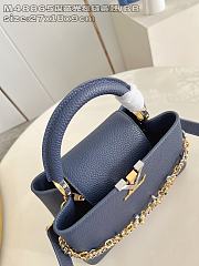 Fortok Louis Vuitton Capucines bag in Navy Blue Taurillon 27 x 17.3 x 9cm - 5