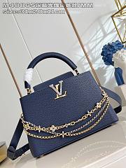 Fortok Louis Vuitton Capucines Large bag in Navy Blue Taurillon 31.5x20x11cm - 1