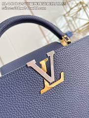 Fortok Louis Vuitton Capucines Large bag in Navy Blue Taurillon 31.5x20x11cm - 3