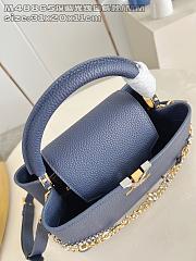 Fortok Louis Vuitton Capucines Large bag in Navy Blue Taurillon 31.5x20x11cm - 4