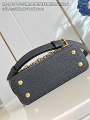 Fortok Louis Vuitton Capucines Mini bag in Black Taurillon 14 x 8 x 21cm - 3