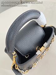 Fortok Louis Vuitton Capucines Mini bag in Black Taurillon 14 x 8 x 21cm - 5