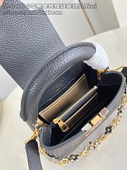 Fortok Louis Vuitton Capucines Mini bag in Black Taurillon 14 x 8 x 21cm - 6
