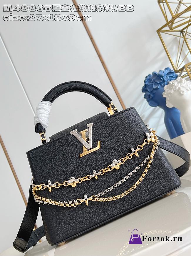 Fortok Louis Vuitton Capucines bag in Black Taurillon 27 x 17.3 x 9cm - 1