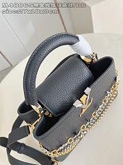 Fortok Louis Vuitton Capucines bag in Black Taurillon 27 x 17.3 x 9cm - 5
