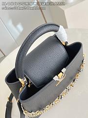 Fortok Louis Vuitton Capucines Large bag in Black Taurillon 31.5x20x11cm - 4