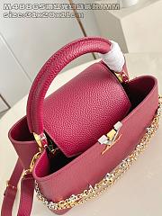 Fortok Louis Vuitton Capucines Large bag in Red Taurillon 31.5x20x11cm - 3