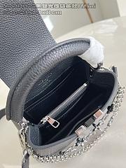 Fortok Louis Vuitton Capucines Mini bag in Black Taurillon Silver Hardware 14 x 8 x 21cm - 2