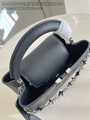 Fortok Louis Vuitton Capucines bag in Black Taurillon Silver Hardware 27 x 17.3 x 9cm - 6