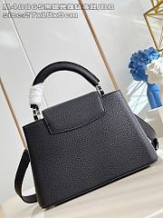Fortok Louis Vuitton Capucines bag in Black Taurillon Silver Hardware 27 x 17.3 x 9cm - 4