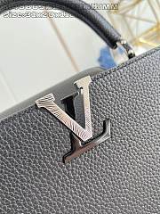 Fortok Louis Vuitton Capucines Large bag in Black Taurillon Silver Hardware 31.5x20x11cm - 3