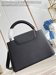 Fortok Louis Vuitton Capucines Large bag in Black Taurillon Silver Hardware 31.5x20x11cm - 5