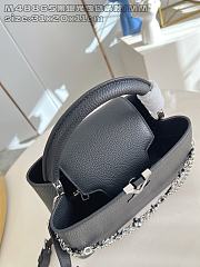 Fortok Louis Vuitton Capucines Large bag in Black Taurillon Silver Hardware 31.5x20x11cm - 4
