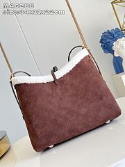 Fortok Louis Vuitton CarryAll PM bag in a brown suede 34 x 11 x 22cm - 5