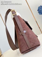 Fortok Louis Vuitton CarryAll PM bag in a brown suede 34 x 11 x 22cm - 6