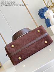 Fortok Louis Vuitton CarryAll PM bag in a brown suede 34 x 11 x 22cm - 4