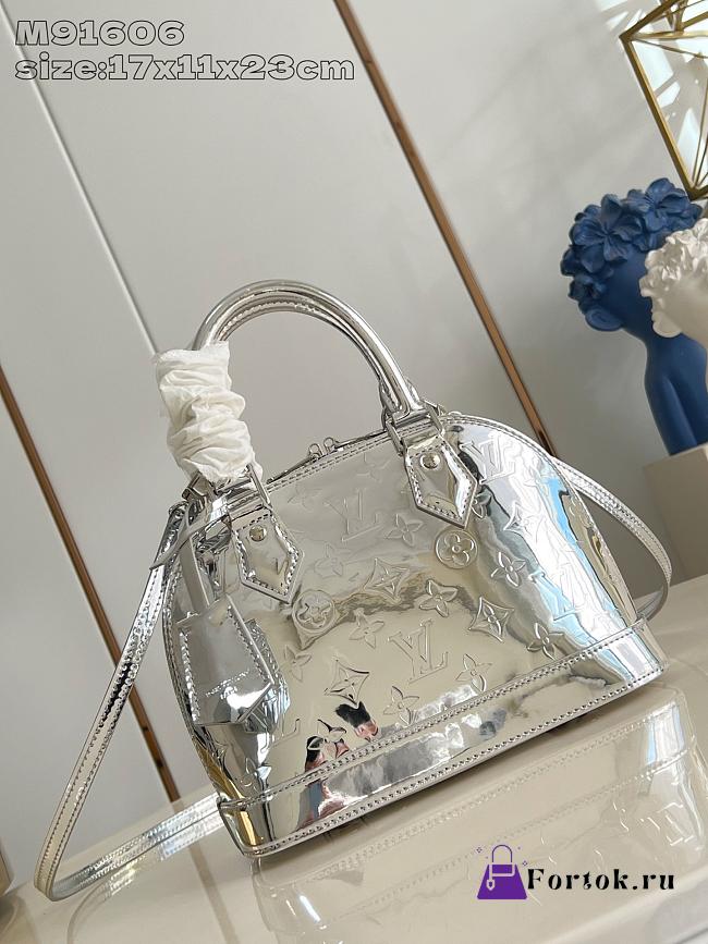 Fortok Louis Vuitton Monogram Miroir Alma handbag Silver 17.5 x 11.5 x 23.5cm - 1