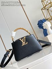 Fortok Louis Vuitton Capucines Mini handbag in black Taurillon gold handle 21 x 13.6 x 8cm - 1