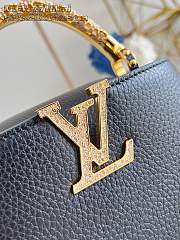 Fortok Louis Vuitton Capucines Mini handbag in black Taurillon gold handle 21 x 13.6 x 8cm - 2