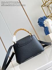 Fortok Louis Vuitton Capucines Mini handbag in black Taurillon gold handle 21 x 13.6 x 8cm - 3