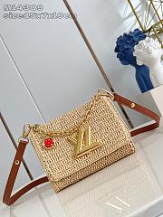 Fortok Louis Vuitton Twist Slim Small Raffia 15 x 7 x 19cm - 1
