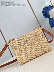Fortok Louis Vuitton Twist Slim Small Raffia 15 x 7 x 19cm - 5