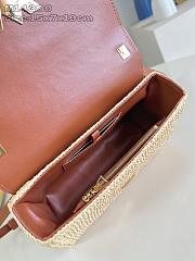 Fortok Louis Vuitton Twist Slim Raffia 16 x 8x 23cm  - 6